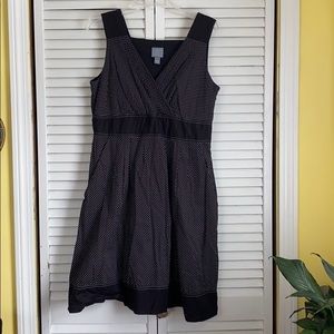 Black and white polka dot dress with pockets